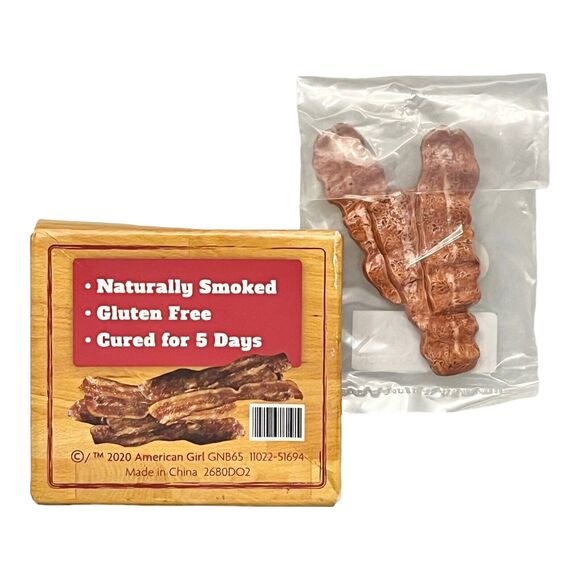 American Girl Doll Kitchen Fully Cooked BACON PIECES & BOX Food Accessories Set! - Picture 4 of 6